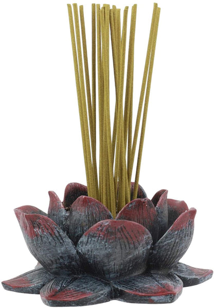 Ebros Buddha Padma Lotus Incense Holder Burner Figurine 4" Diameter Eastern Enlightenment Buddhist Meditation Home Fragrance Decor Accessory Statue